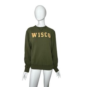 Blue 84 Sweatshirt Wisconsin Women's Small Crewneck Green Yellow WISCO